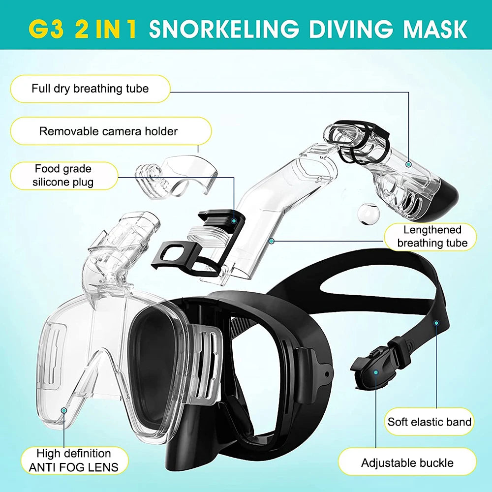 Underwater Snorkeling and Swimming Mask Set