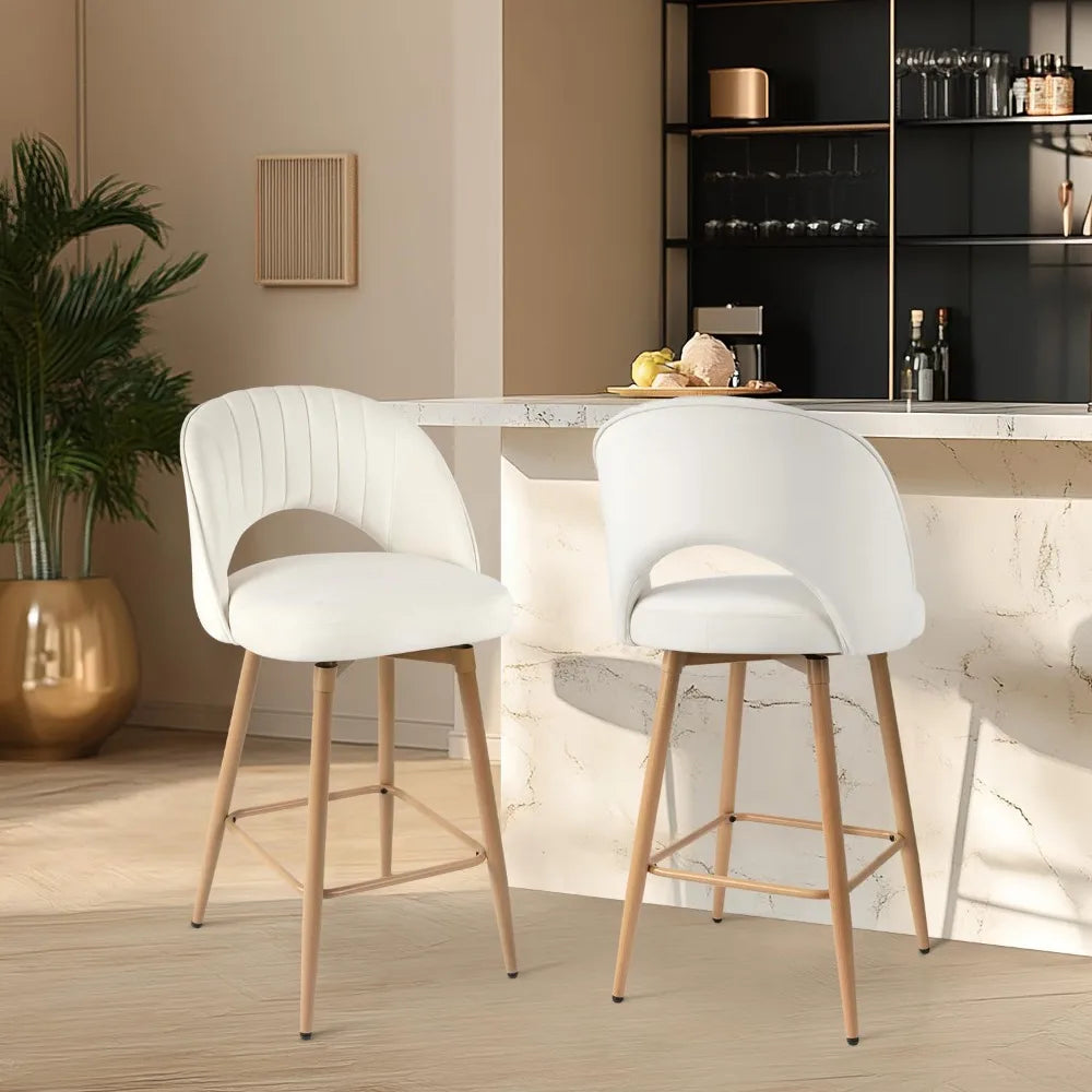 Counter Height Set of 4 Swivel Bar Stools