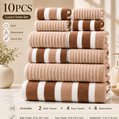 10-Piece Lint Free Ultra Absorbent Towel Set
