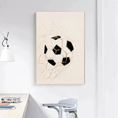 Vintage Inspired Nordic Canvas Wall Art Highlighting Baseball, Football, Soccer, Basketball
