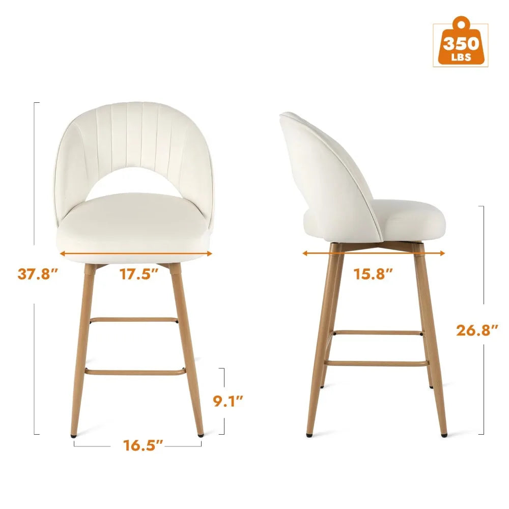 Counter Height Set of 4 Swivel Bar Stools