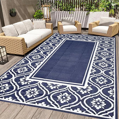 Double-Sided Outdoor Waterproof Reversible Patio Rugs