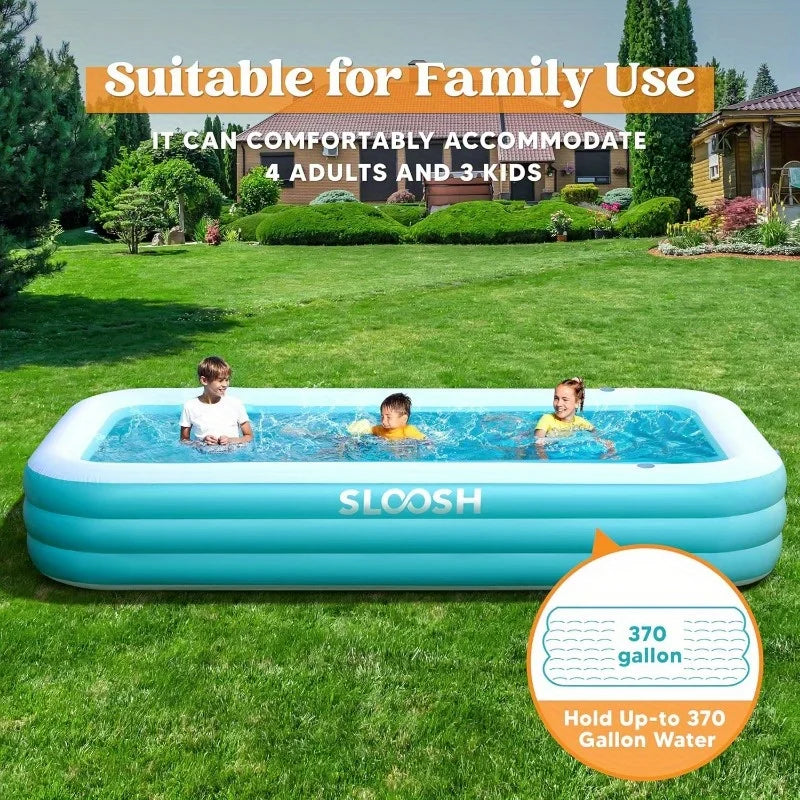 JOYFY Full-Sized Inflatable Swimming Pool with Seats