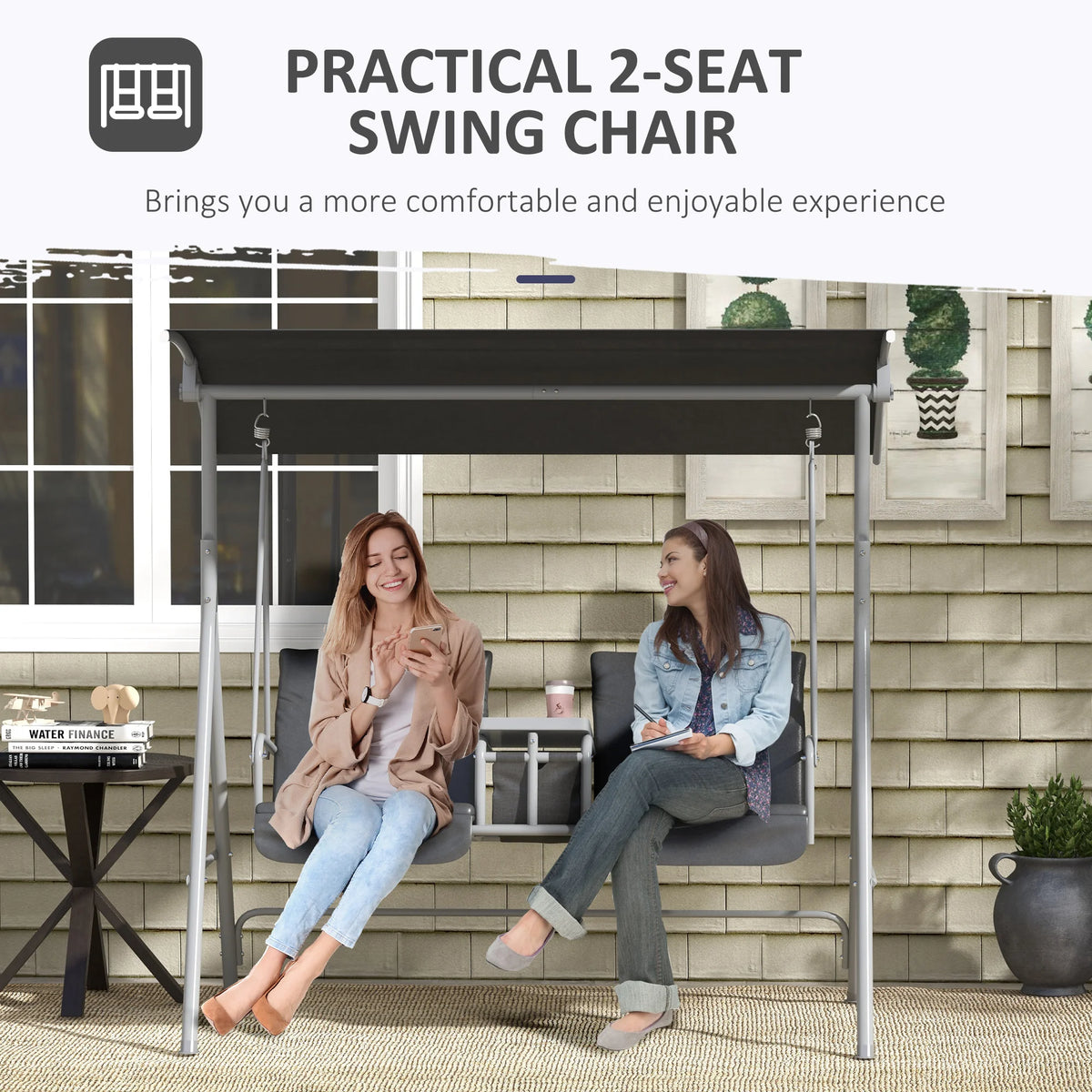Outdoor 2-Person Hanging Swing Chair