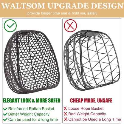 Double Hanging Egg Chair with Stand