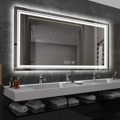 Rectangle Bathroom Mirror with Dimmable Back Light