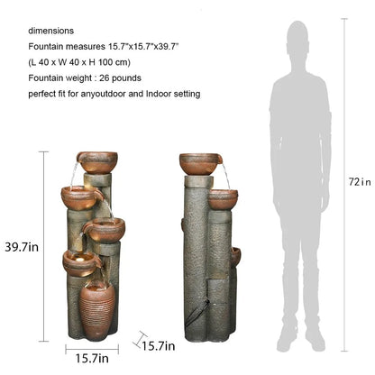 5 -Tier Outdoor Water Fountain