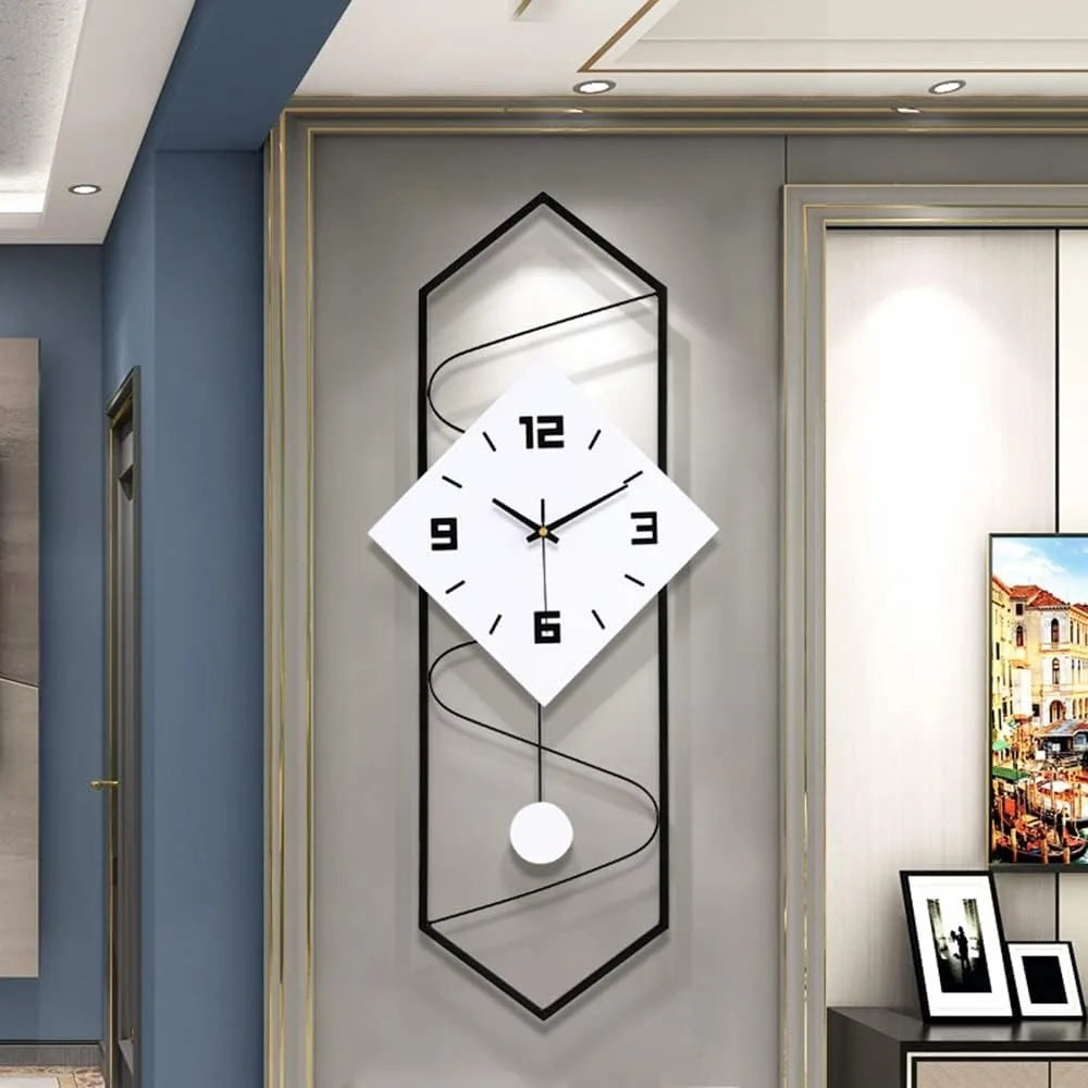 Large Pendulum Style Quartz Silent Wall Clock