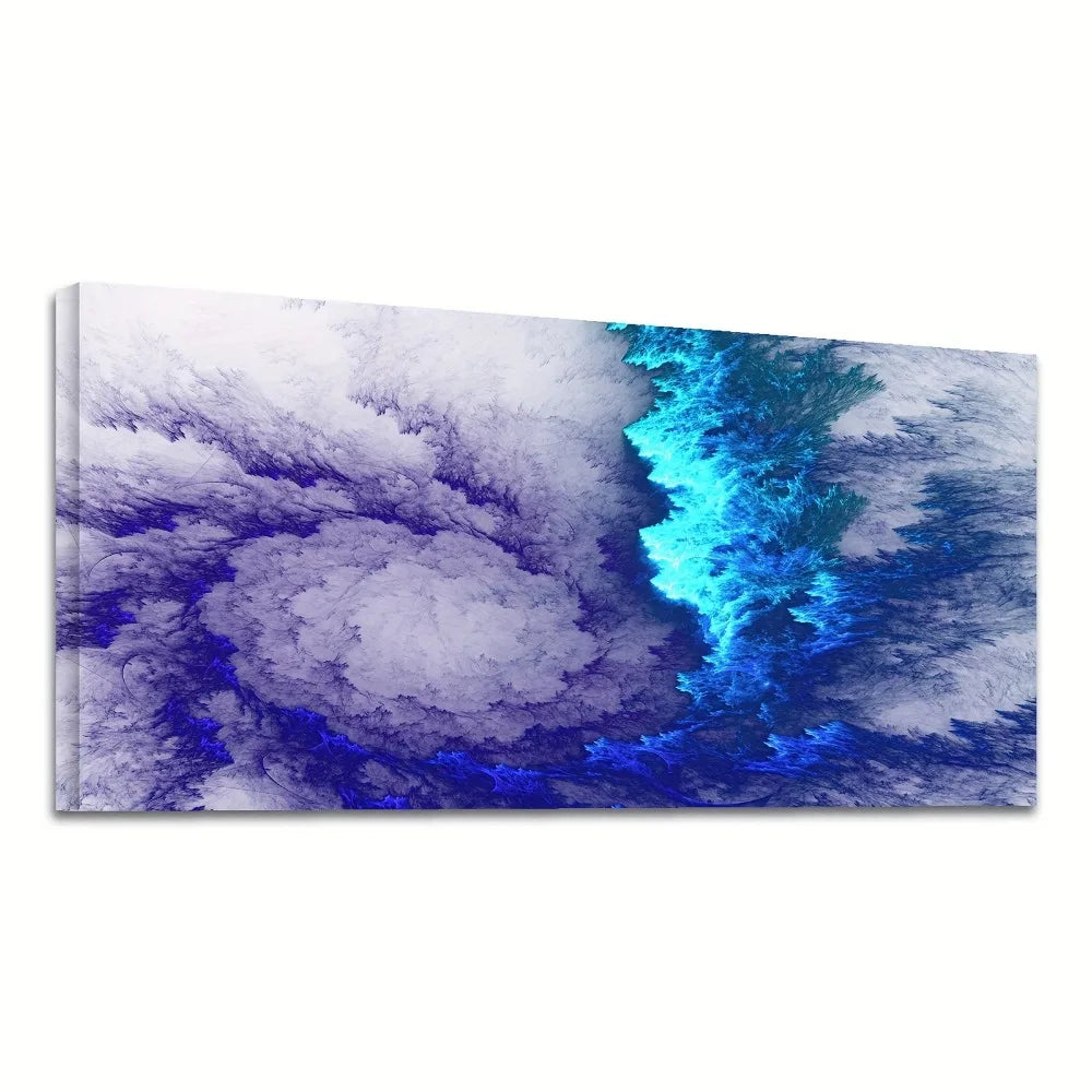 Modern Blue Abstract Interior Wall Art Decoration