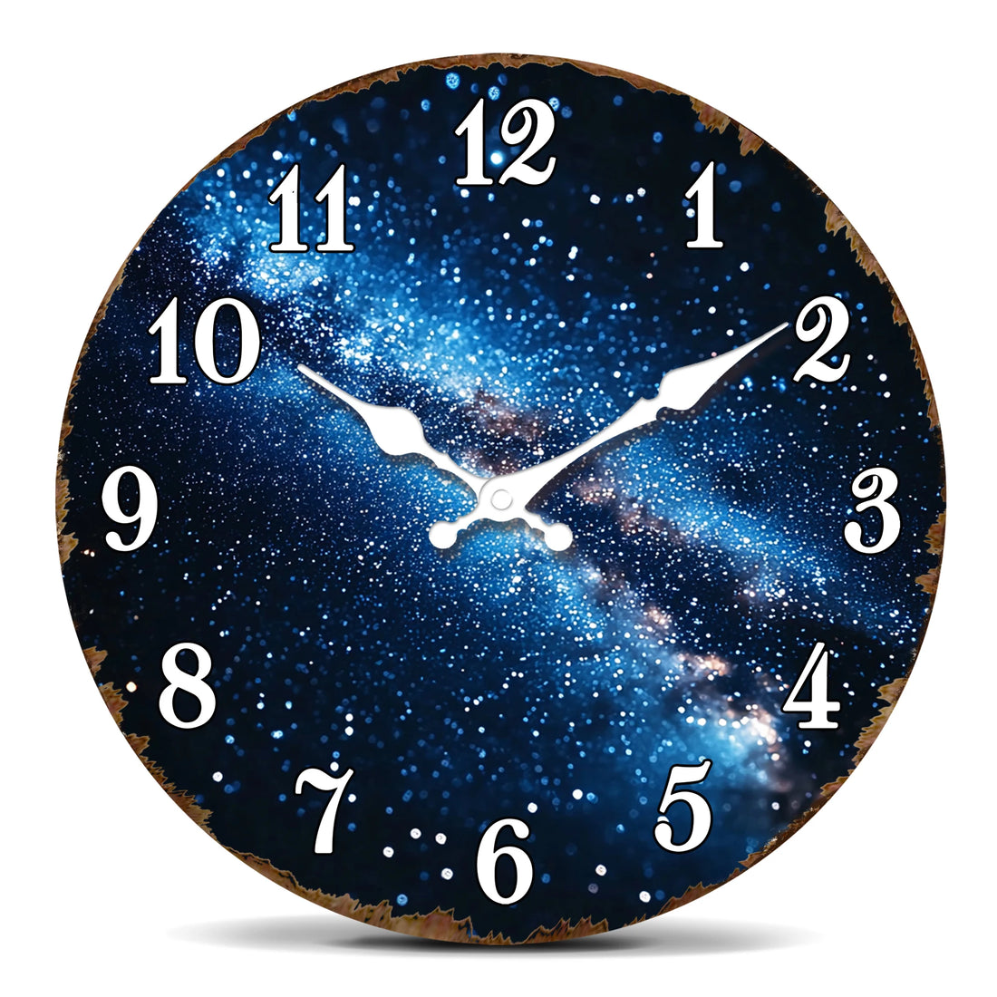Starry Galaxy Cosmic Nebula Round Wall Clock