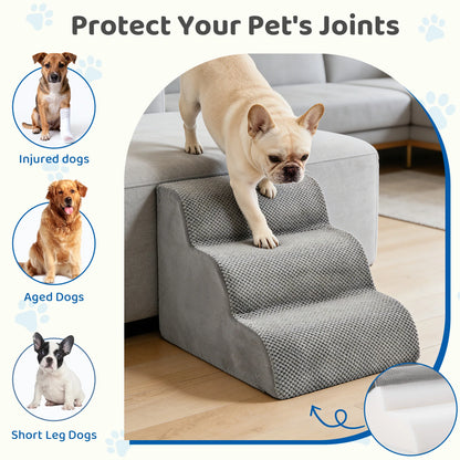 JHK 3-5 Step High-Density Foam Dog Stairs