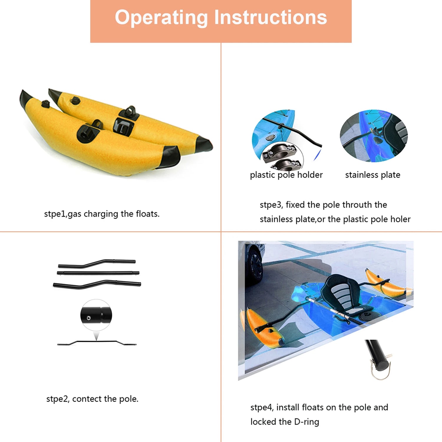 Inflatable Kayak Outrigger Stabilizer