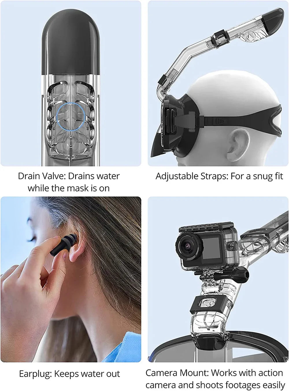 Underwater Snorkeling and Swimming Mask Set