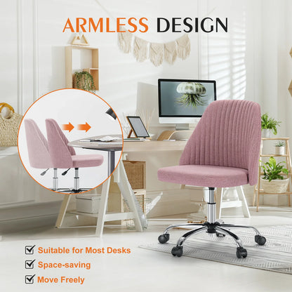 JHK Armless Small Desk Office Chair