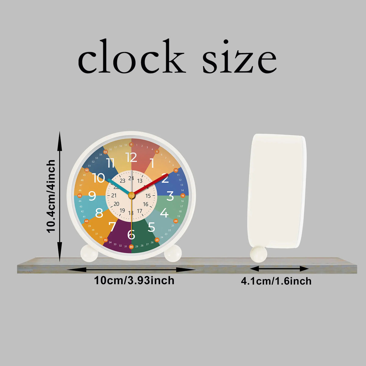 Rainbow Alarm Clock Perfect for Beginner Time Tellers