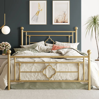 Metal Vintage Victorian Style Headboard and Footboard