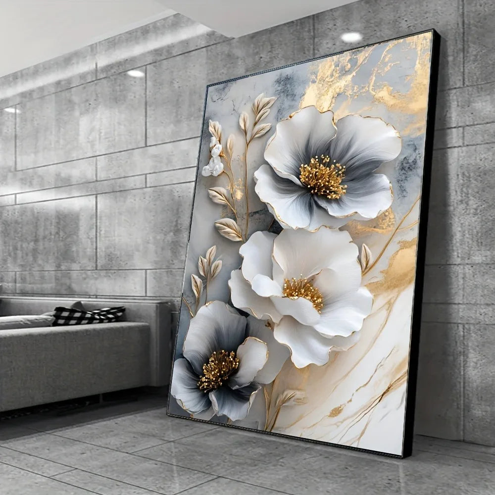 Modern Luxury Floral Mural Wall Art