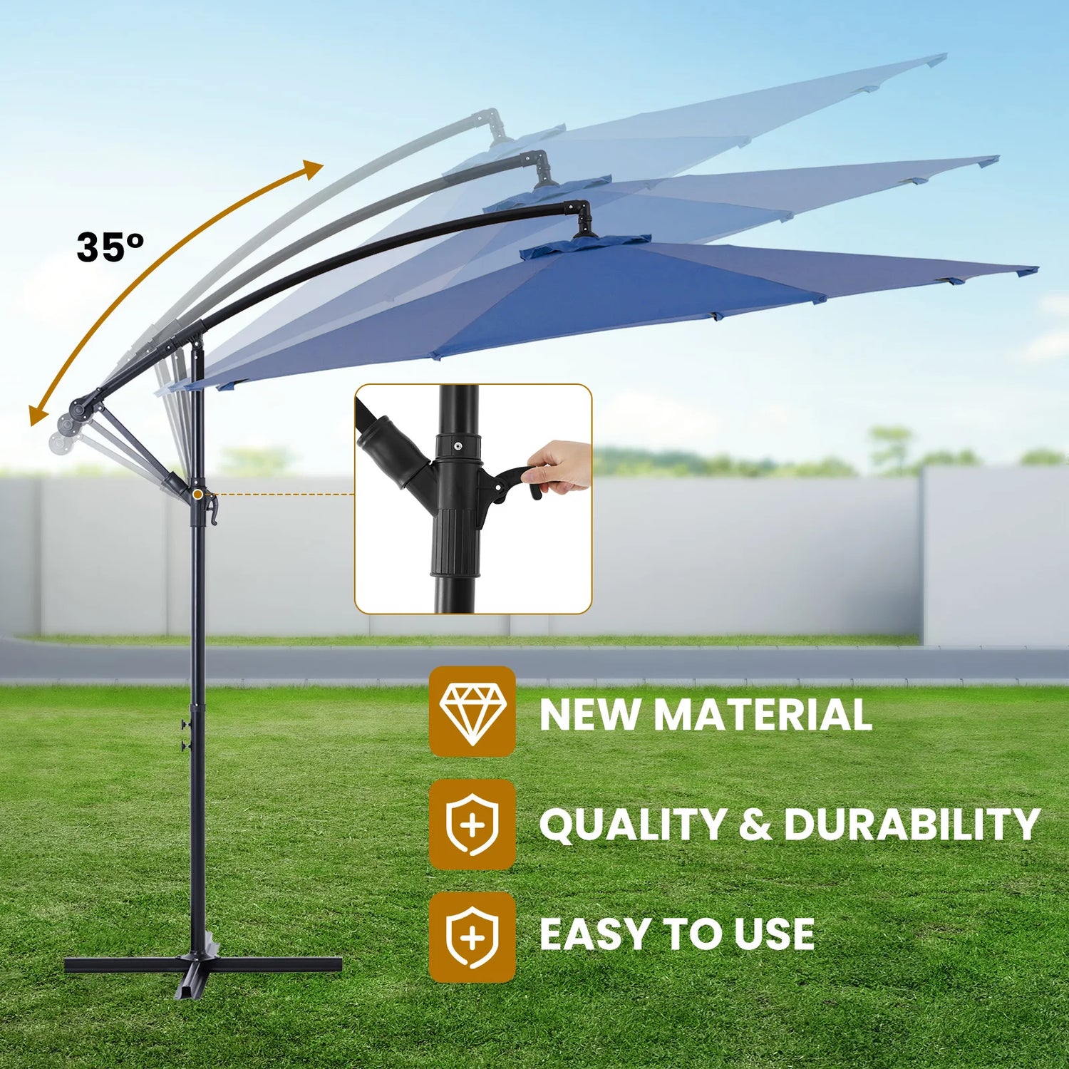 JHK 10 FT Outdoor Patio Umbrella