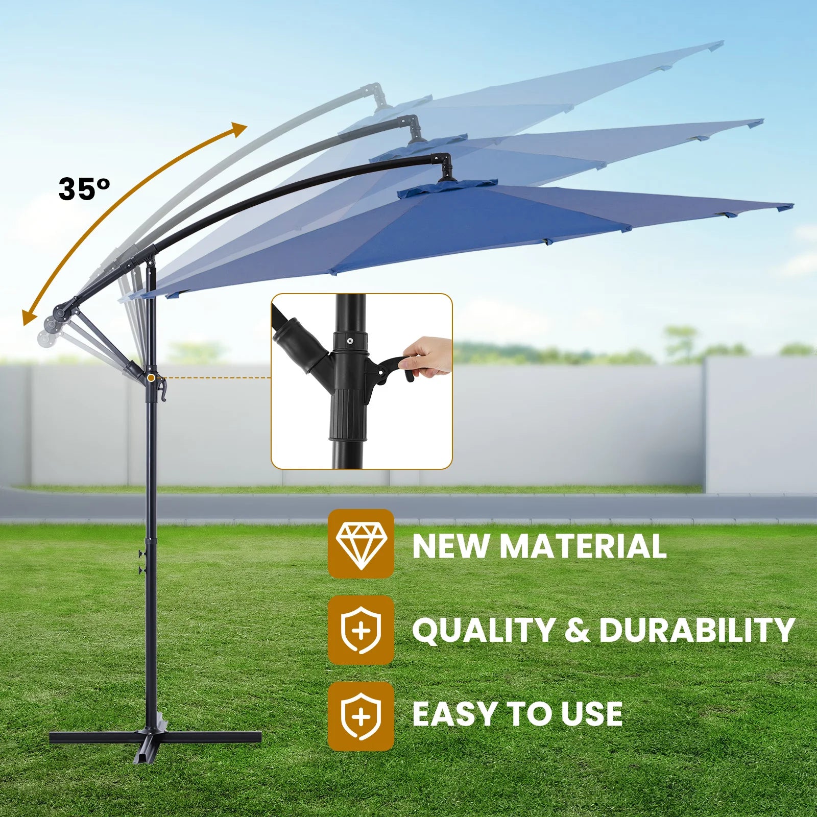 JHK 10 FT Outdoor Patio Umbrella