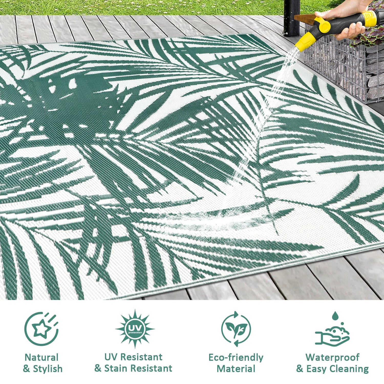 Outdoor Waterproof Reversible Rug