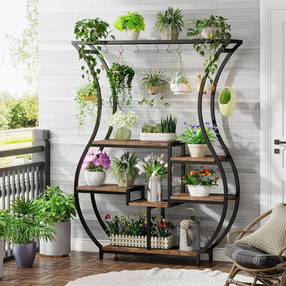 LITTLE TREE 70.9 Inch 6-Tier Vase Shape Plant Stand