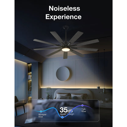 Modern Ceiling Fan with LED Lights and Remote Control