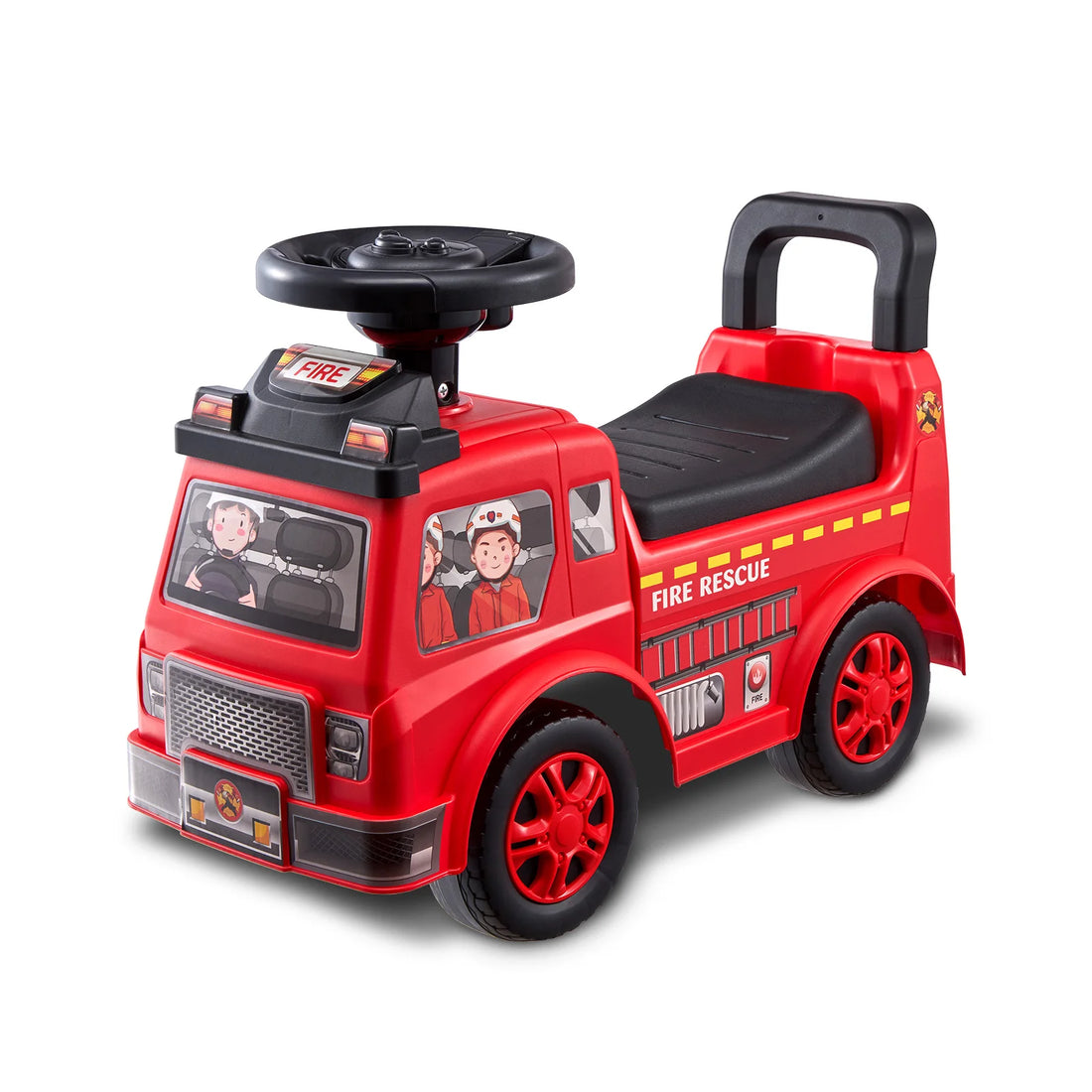 SucceBuy Ride On Push Fire Engine for Toddlers