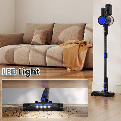 JHK Lightweight Cordless Vacuum Cleaner with Flexible Extendable Pole