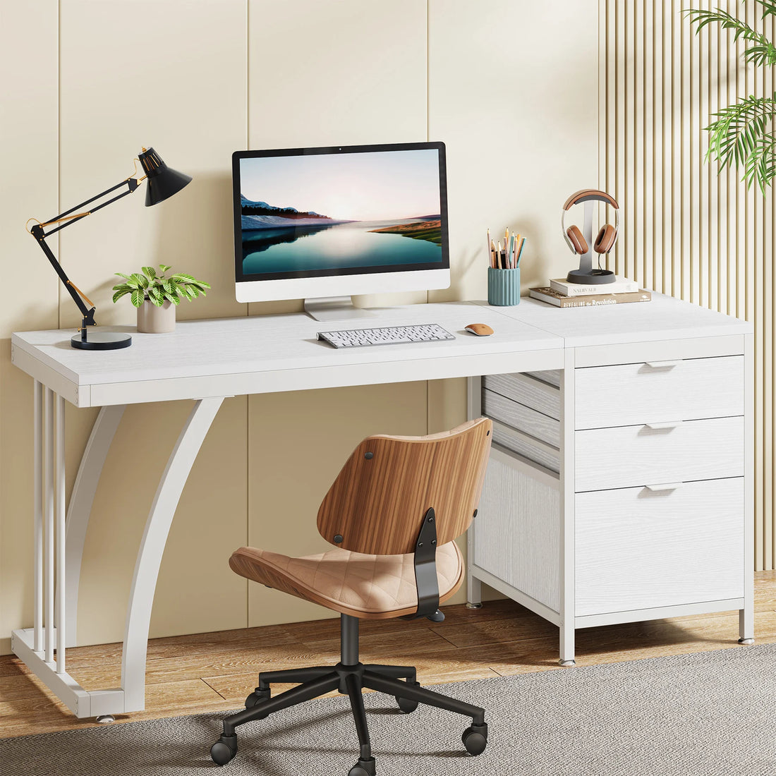 Tribesigns Computer Desk with 3 Drawers Available in 3 Colors