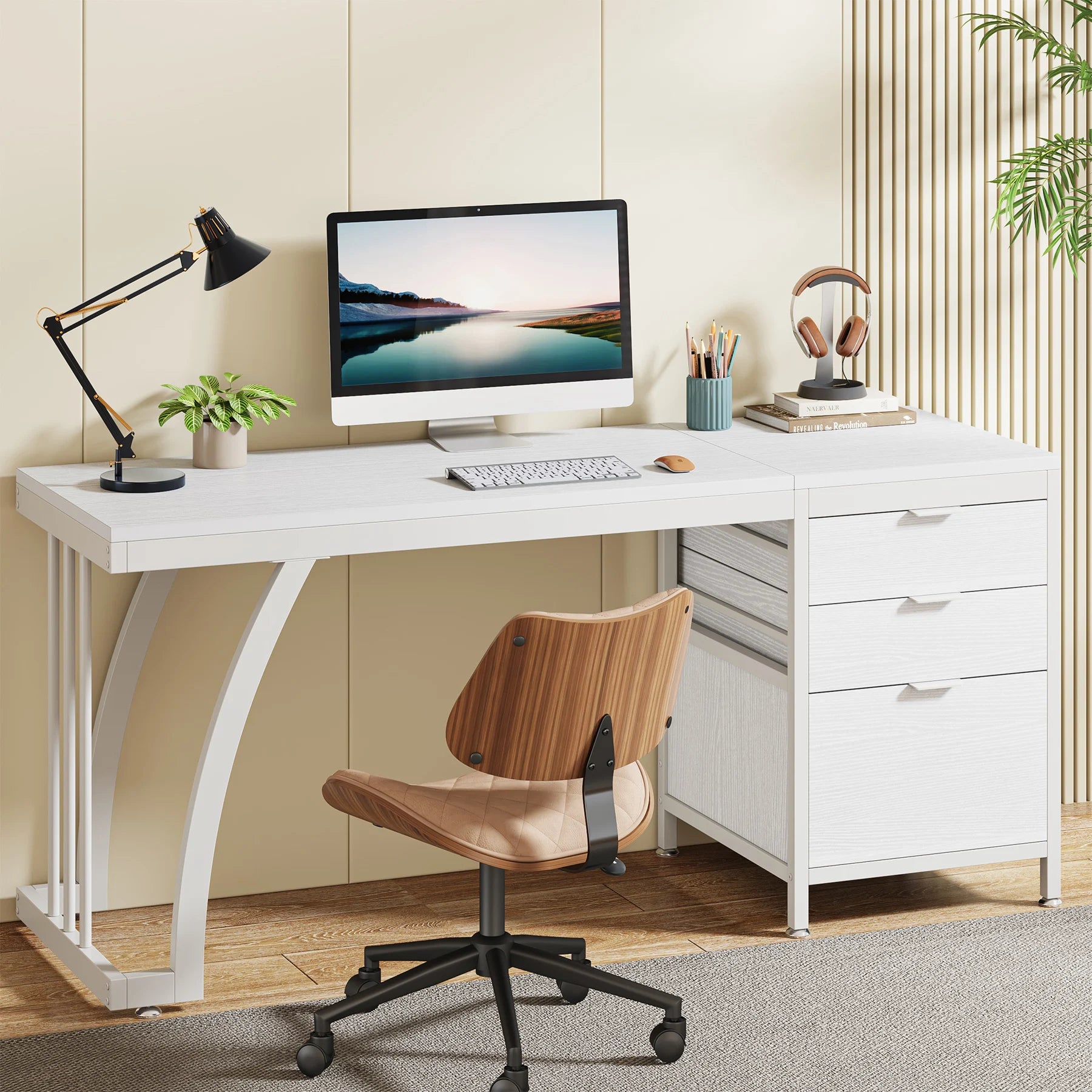Tribesigns Computer Desk with 3 Drawers Available in 3 Colors