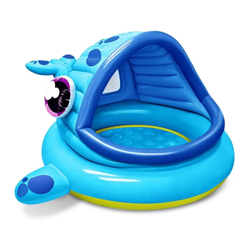 JOYFY Inflatable Whale Baby Pool with Built In Shade