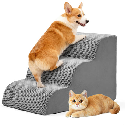 JHK 3-5 Step High-Density Foam Dog Stairs