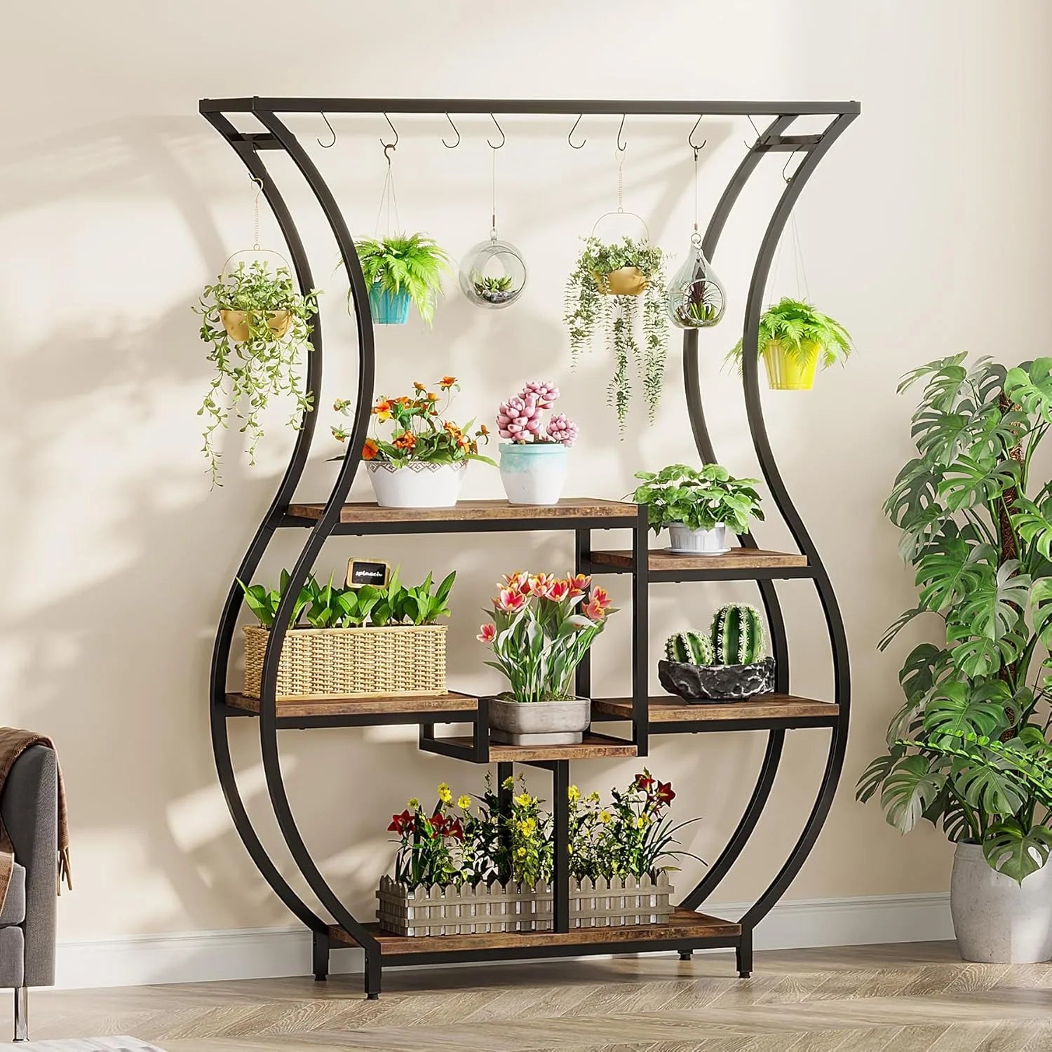 LITTLE TREE 70.9 Inch 6-Tier Vase Shape Plant Stand