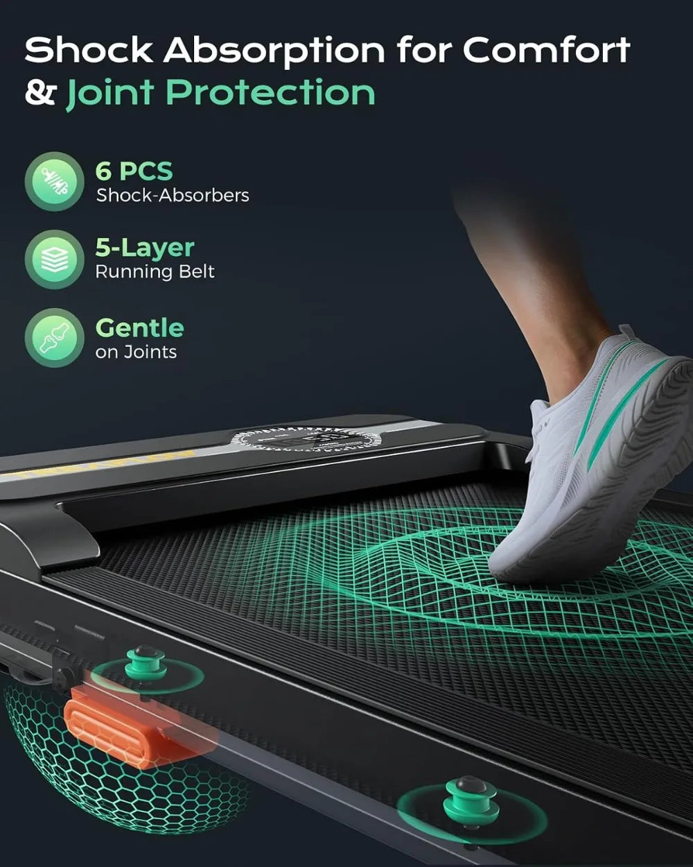 Portable Under Desk Treadmill with Incline 2.5HP