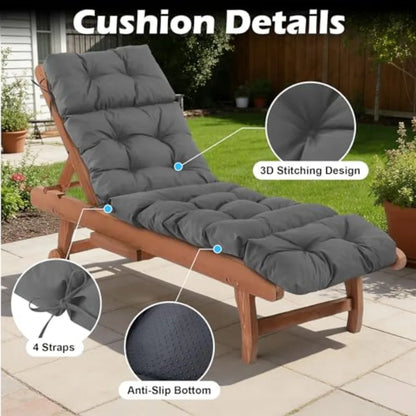 Outdoor Waterproof Chaise Lounge Cushions
