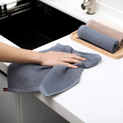 100% Ultra Soft Waffle Weave Cotton Kitchen Towels
