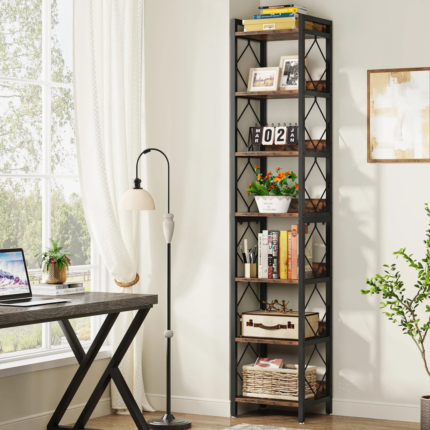 Tribesigns 78.7 Inch Extra Tall Bookshelf