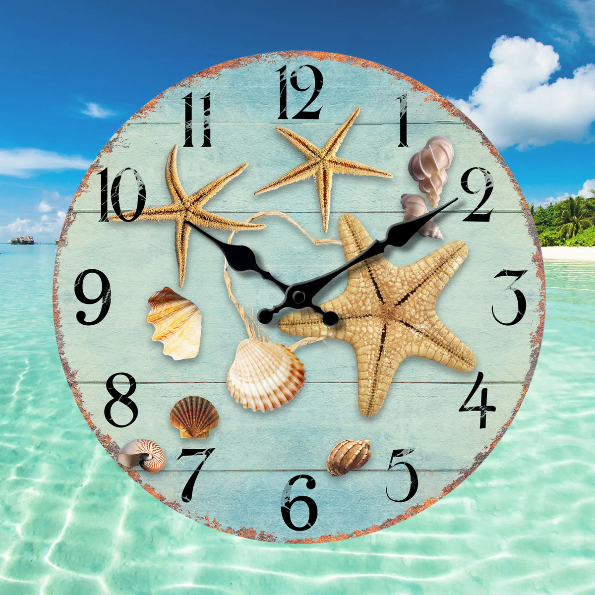 Tropical Summer Beach Wall Clock