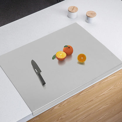 Stainless Steel Chopping Board with L-Shaped Folded Edge