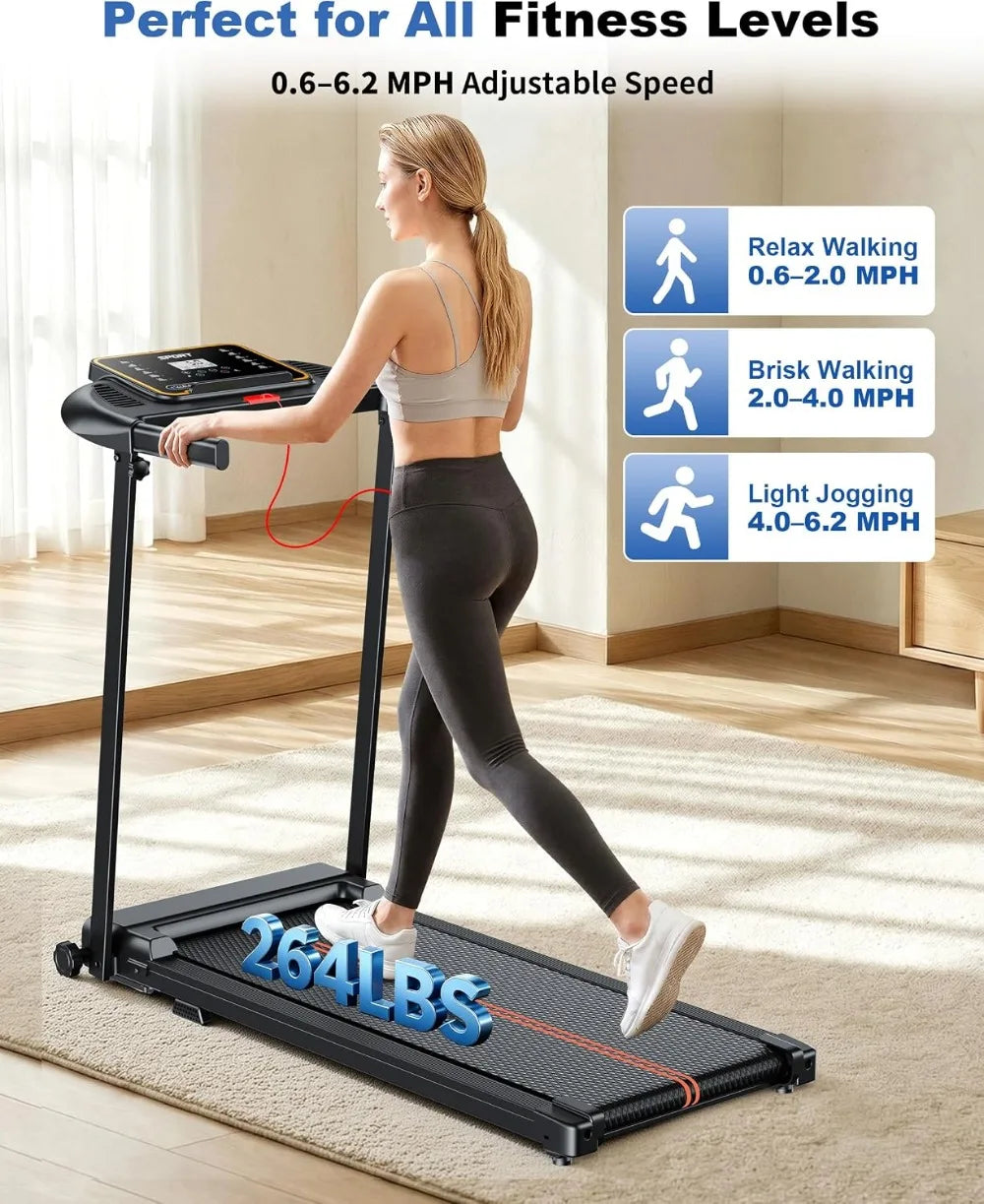 Compact, Foldable Treadmill That Fits Under Standing Desks