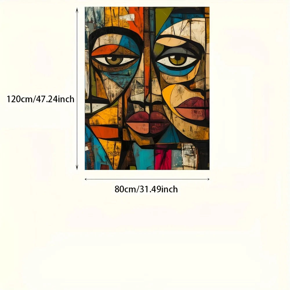 Frameless Modern African Abstract Canvas Wall Art