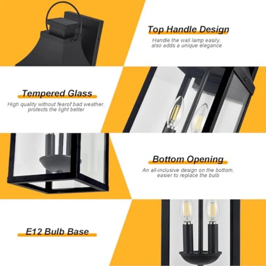 2-Pack of Indoor/Outdoor Wall Lanterns
