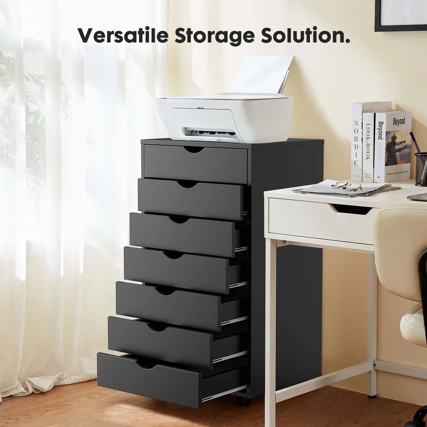 7-Drawer Wooden Storage Cabinet