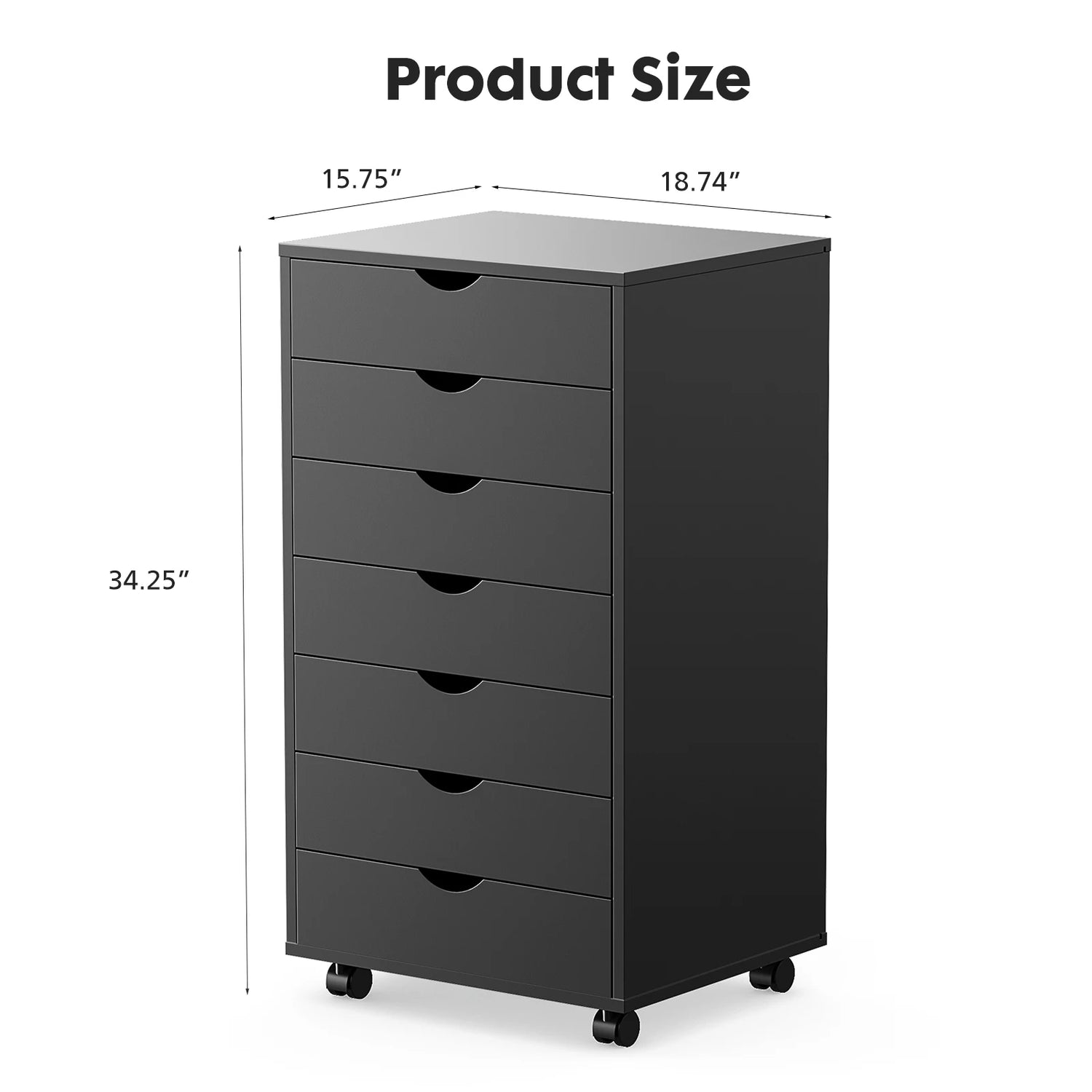7-Drawer Wooden Storage Cabinet