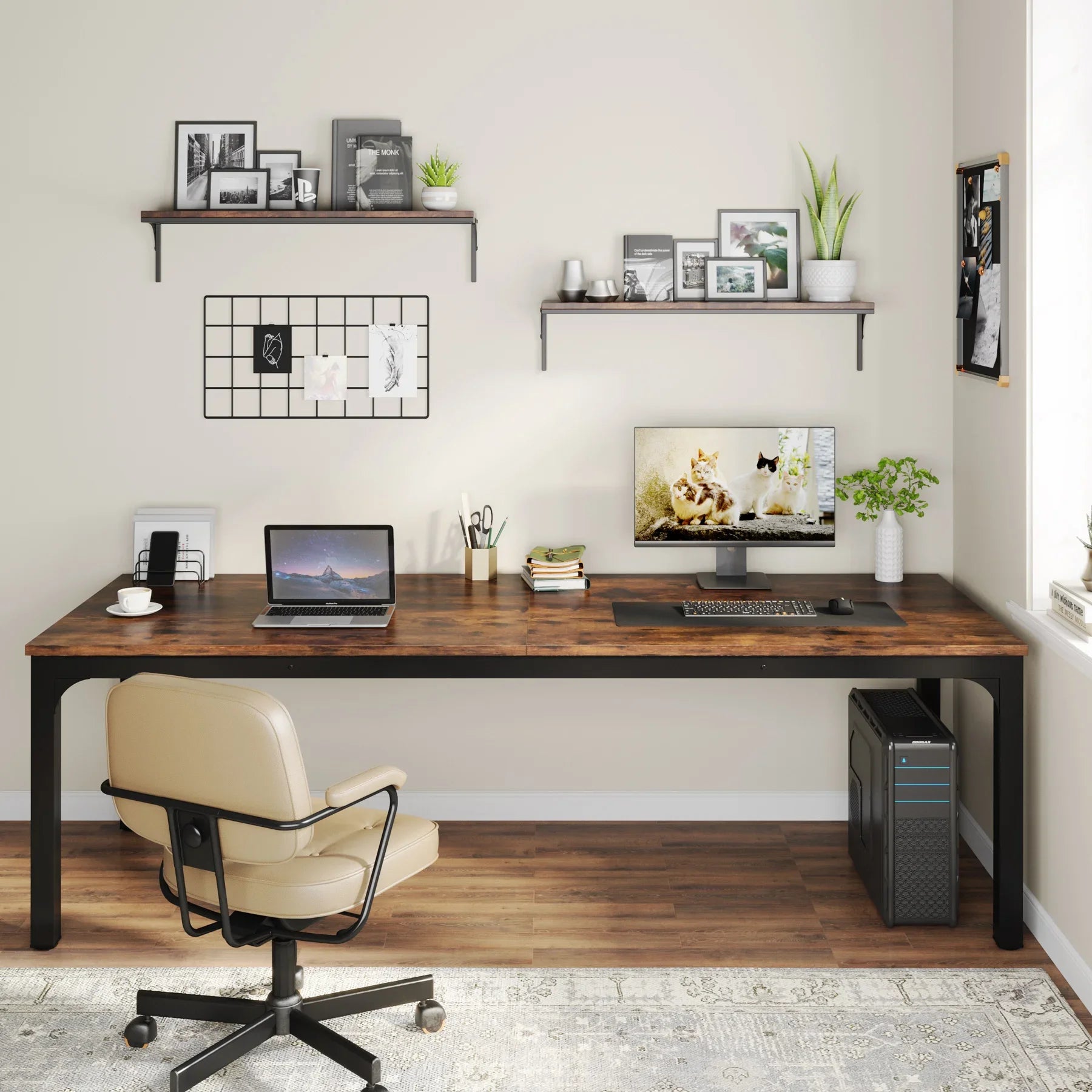 Tribesigns 78.7 Inches Extra Long Computer Workstation
