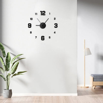 Creative Frameless DIY Silent Wall Clock