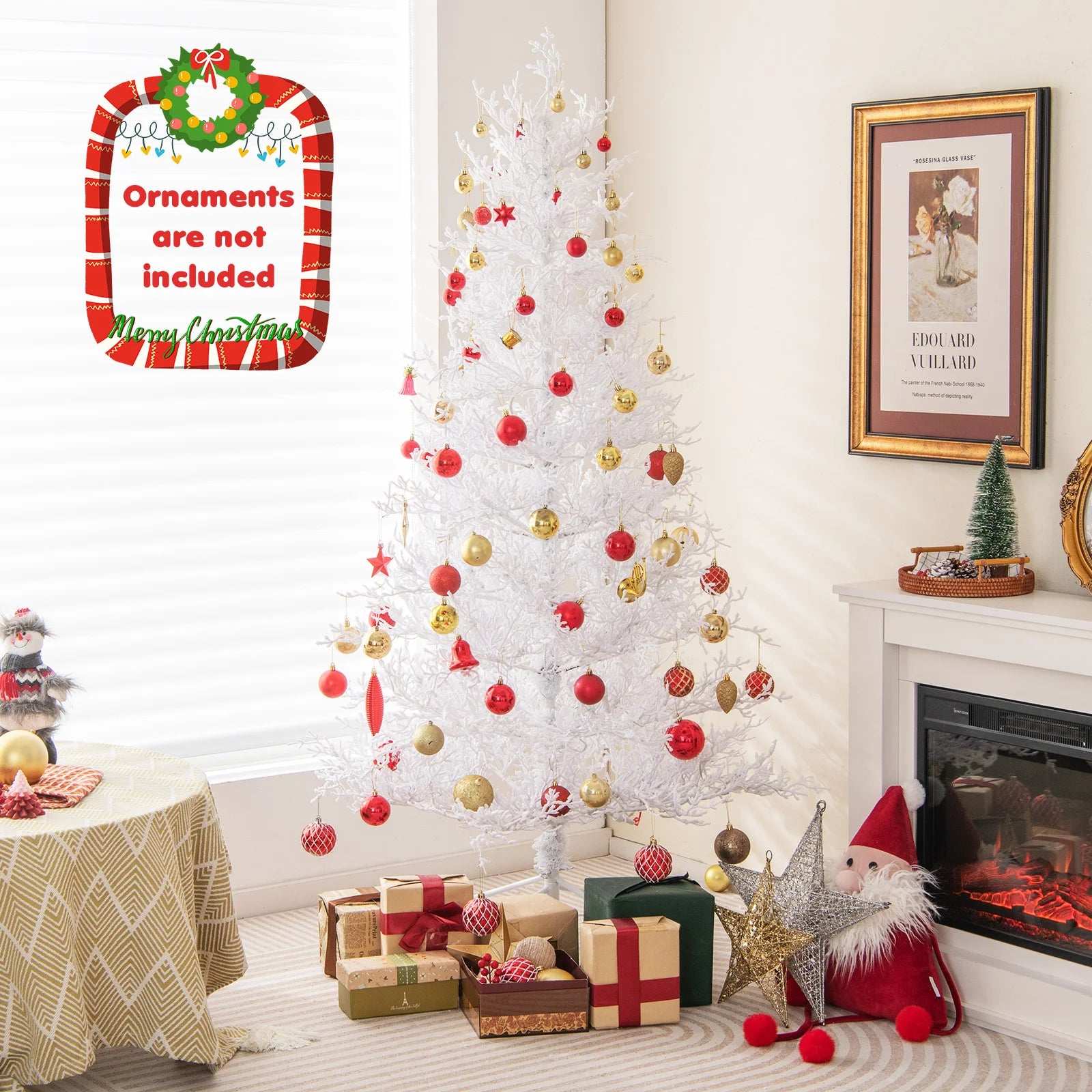 6-Foot Pre-Lit Artificial Christmas Tree
