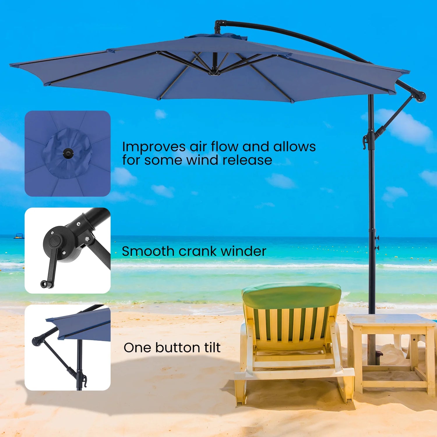 JHK 10 FT Outdoor Patio Umbrella