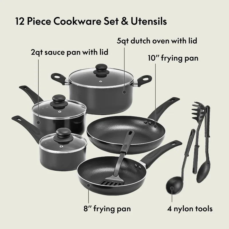 Bella 12-Piece Cookware Set