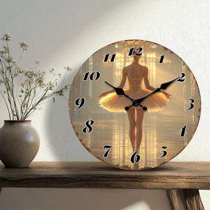 Ballerina in Tutu Dress Wall Clock